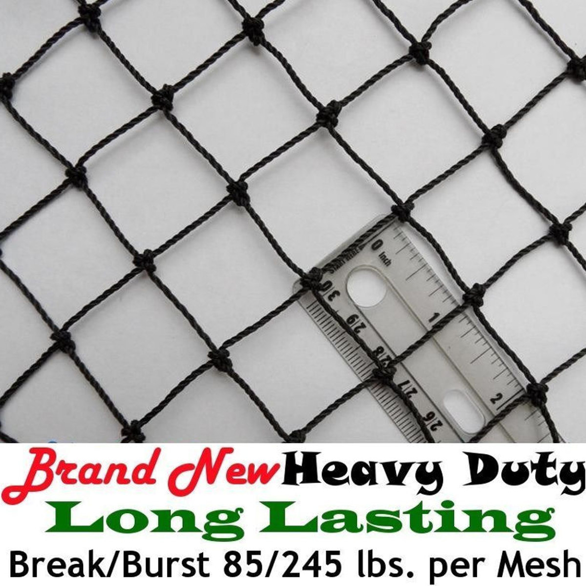 Poultry Netting 25' x 50' 1" Heavy Knotted Aviary Anti Bird Net Lasts 7-10 Years