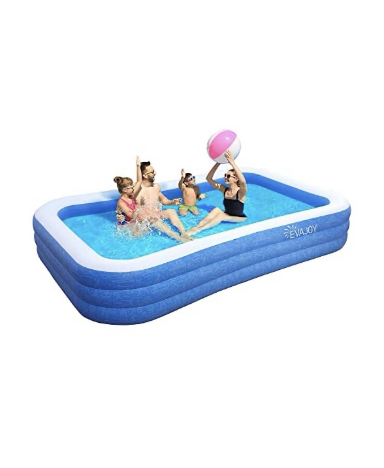 Inflatable Pool EVAJOY 118'' x 72'' x 20'' Above Ground Kiddie Pool Inflatable
