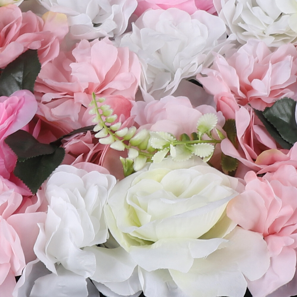 12PCS Artificial Flower Wall Panels Rose Hydrangea Backdrop Panel Wedding Decor
