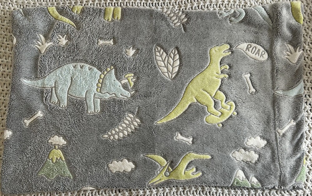 Glow in the Dark Plush Dinosaur Pillowcase