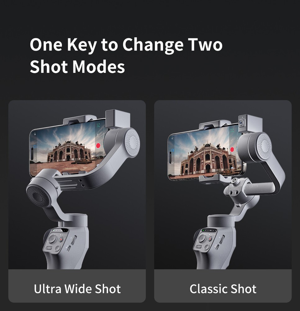 TOALLIN 3-Axis Gimbal Stabilizer for iPhone Android |AI Tracking|Gesture Control
