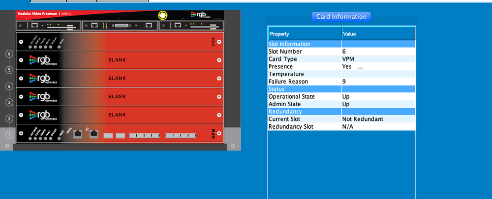 RGB Networks VMG-VPM Video Processing Module MPEG2/H.264 Stat Mux Line Card