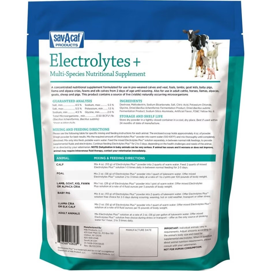 Livestock Electrolytes Plus Supplement, 6-Lbs.