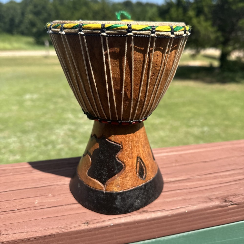 Hand Made West African D'Jembe Drum Primitive
