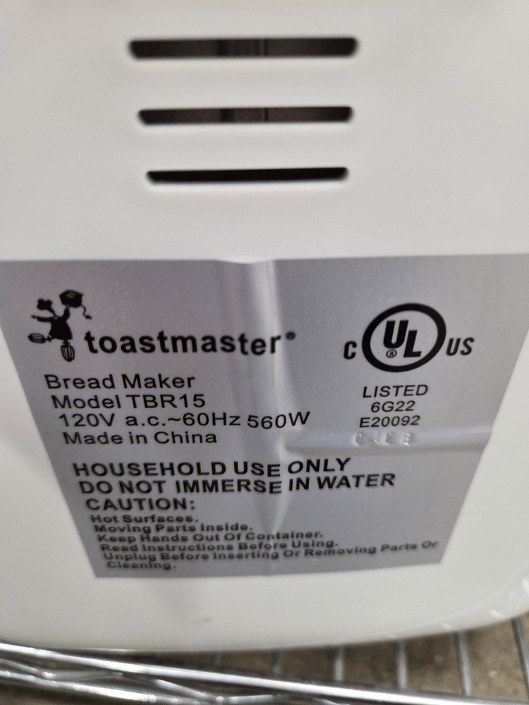 TOASTMASTER Bread Machine Paddle Model TBR15 Kneading Blade Maker Baker Part