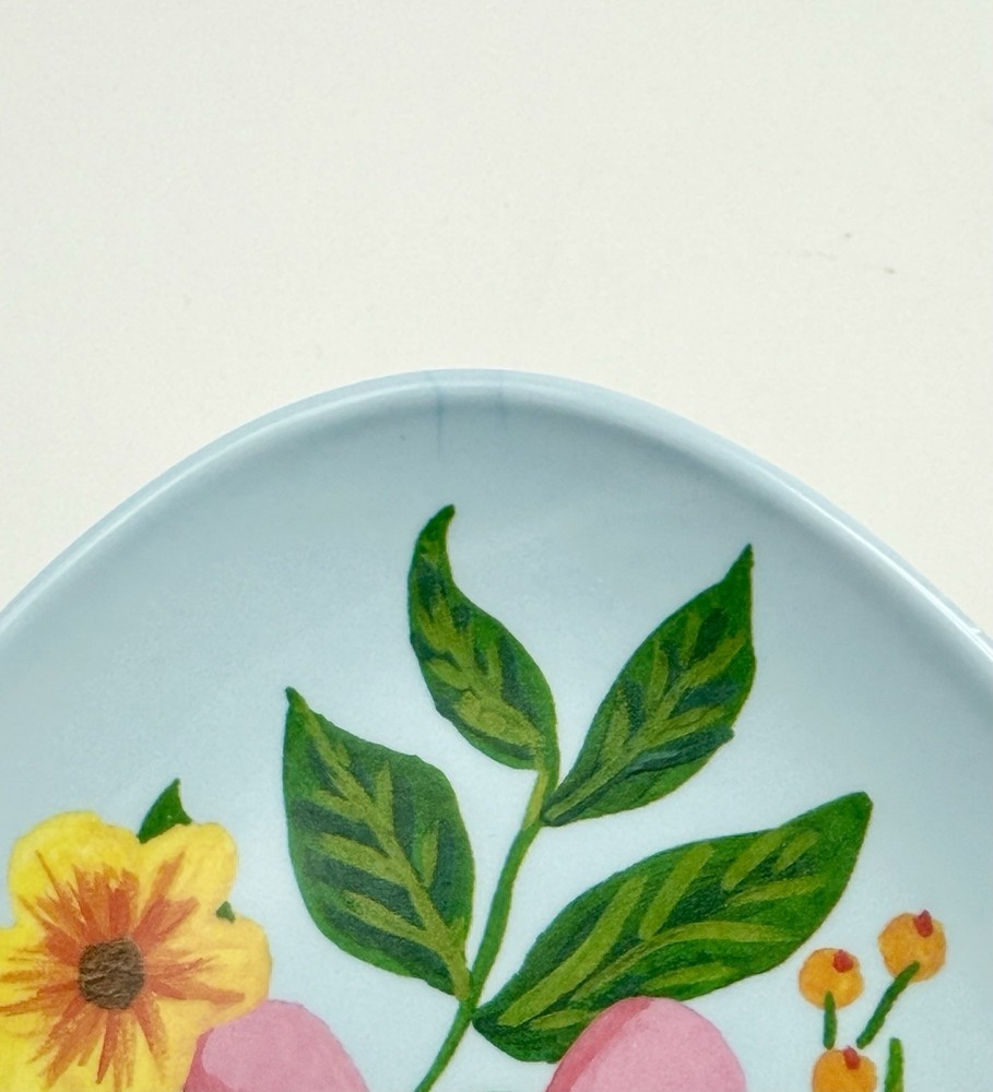 Peeps Easter Egg Shaped Plates Melamine Set of 4