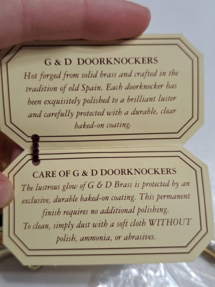 Solid Brass Door Knocker With Engraving “Jones”