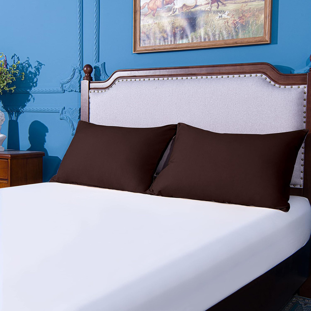 NTBAY Standard Pillowcase Set - 2 Pack Brushed Microfiber 20X26 Pillowcases - So