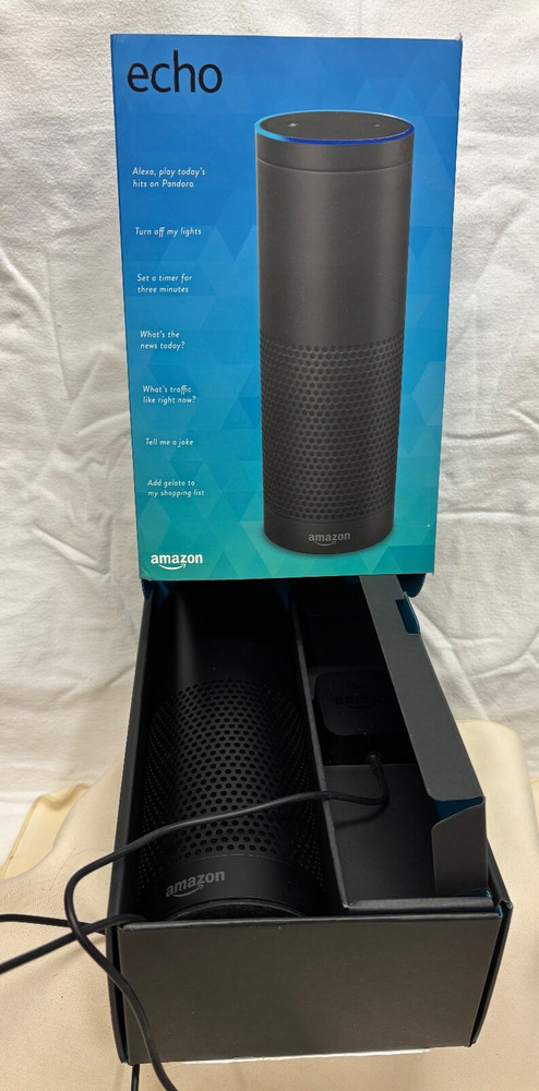 2015 Amazon Echo Model SK705DI Black Smart Speaker - Works