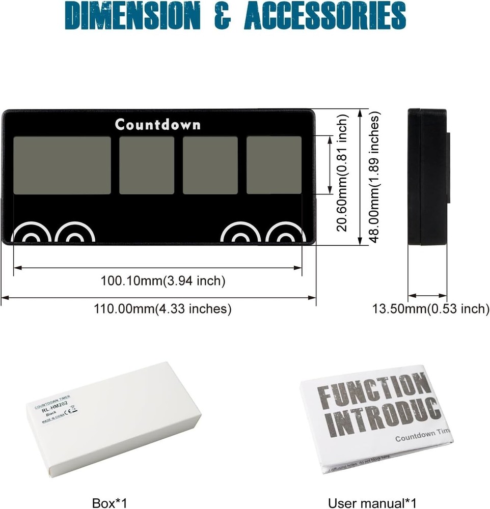 Digital 9999 Days Timer Clock Count-up/down Events Tracking Backlight Loud Alarm
