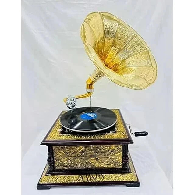 Fully Functional Working Gramophone Phonograph, win-up record player