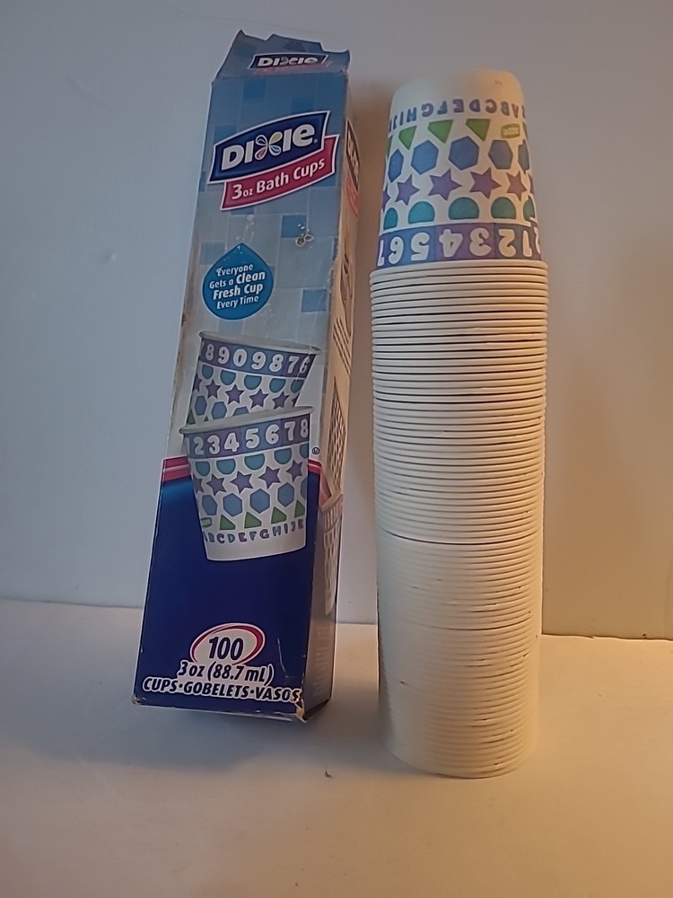 3 Oz Dixie Cups Alphablocks Open Box 79 Cups