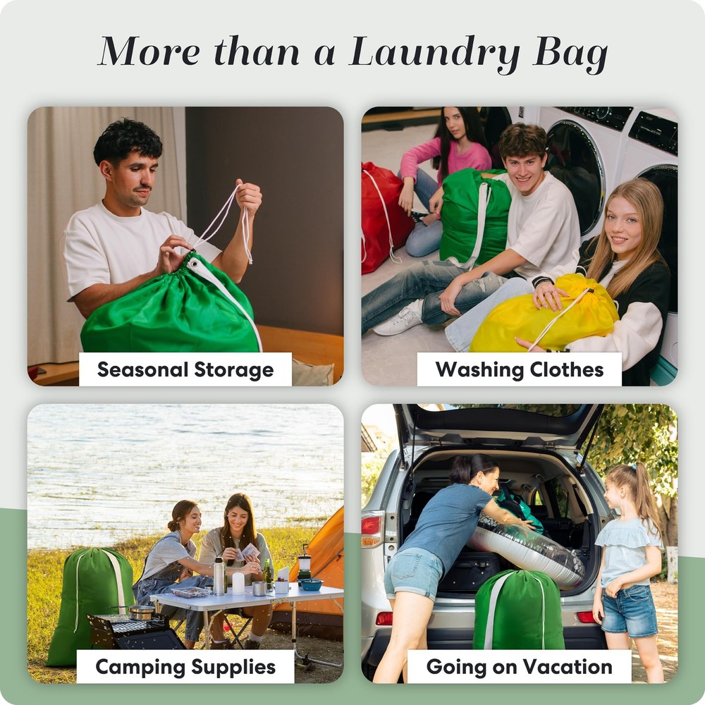 Extra Large Laundry Bag with Adjustable Shoulder Strap – Heavy Duty, Durable ...