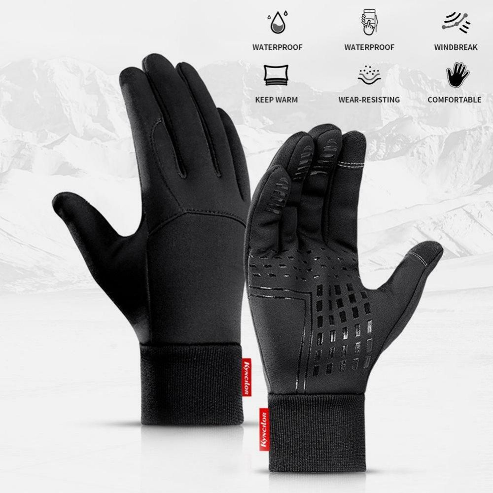 Winter Men Warm Gloves Touch Screen Windproof Waterproof Gloves Christmas Gift