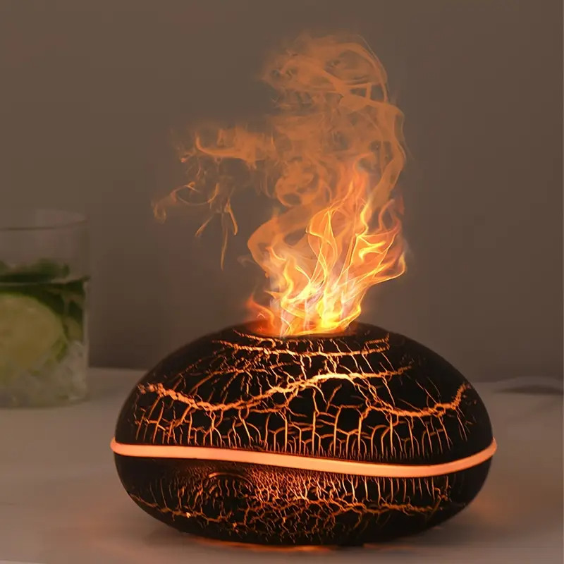 LED Light Aromatherapy Diffuser Aroma Essential Oil Air Humidifier Crack Pattern