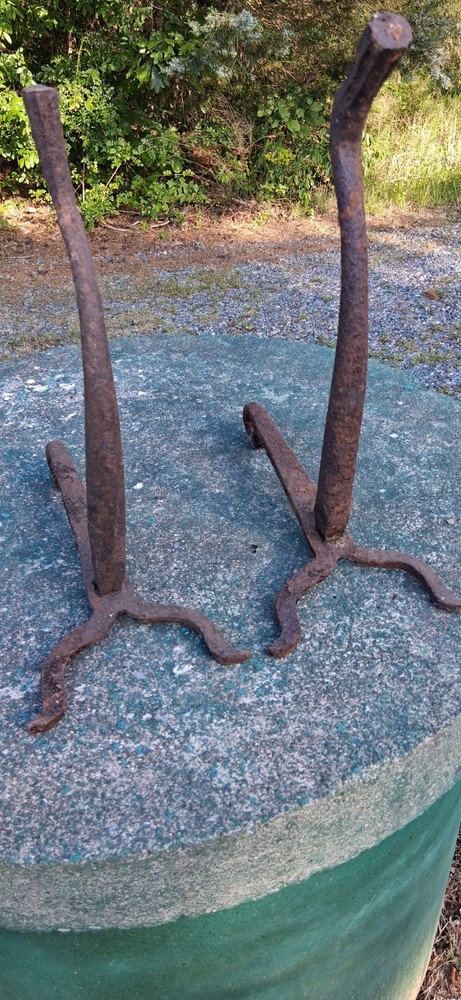Andirons, Fire Dogs, Folk Art