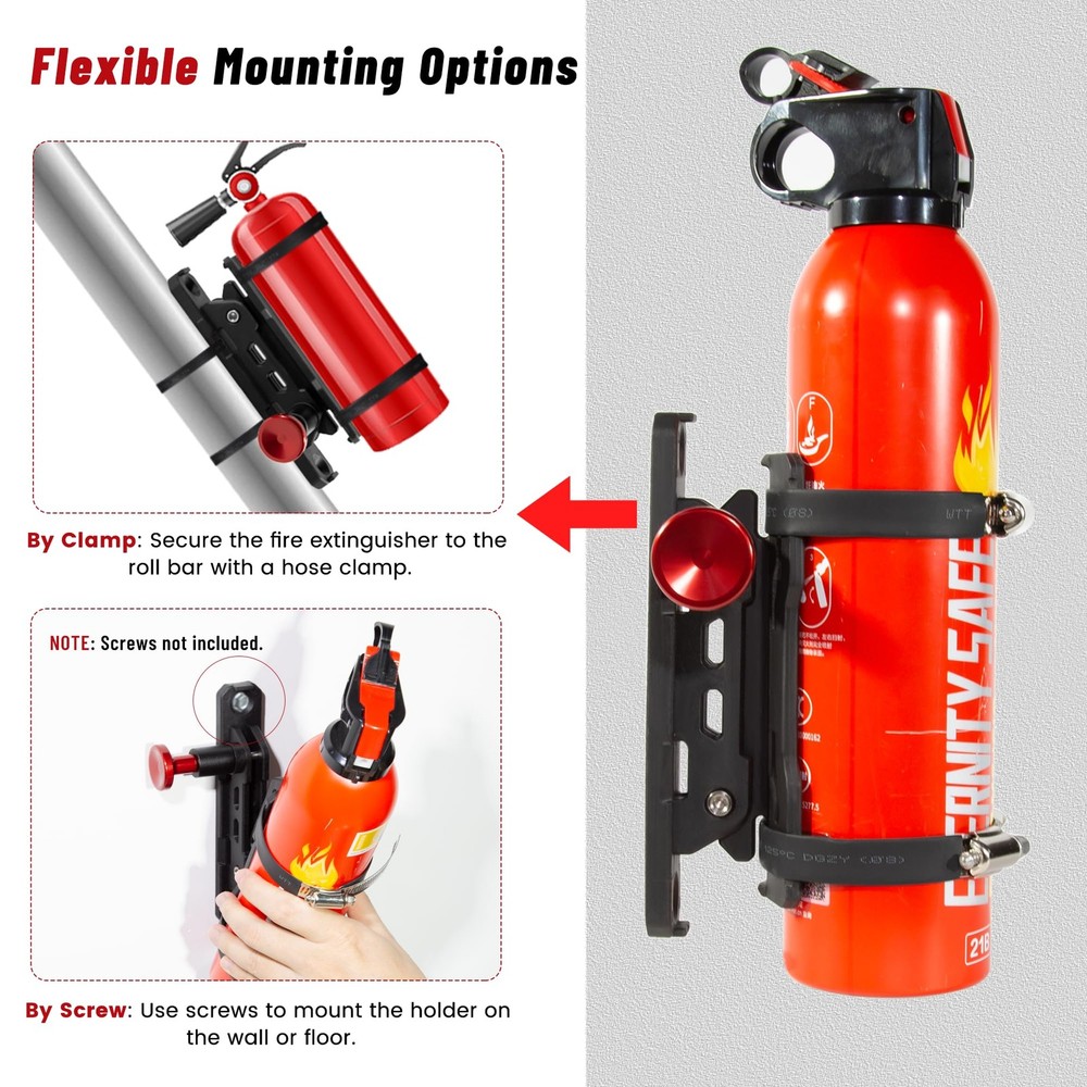 Fire Extinguisher Mount for Vehicle - Quick Release Fire Extinguisher Bracket...