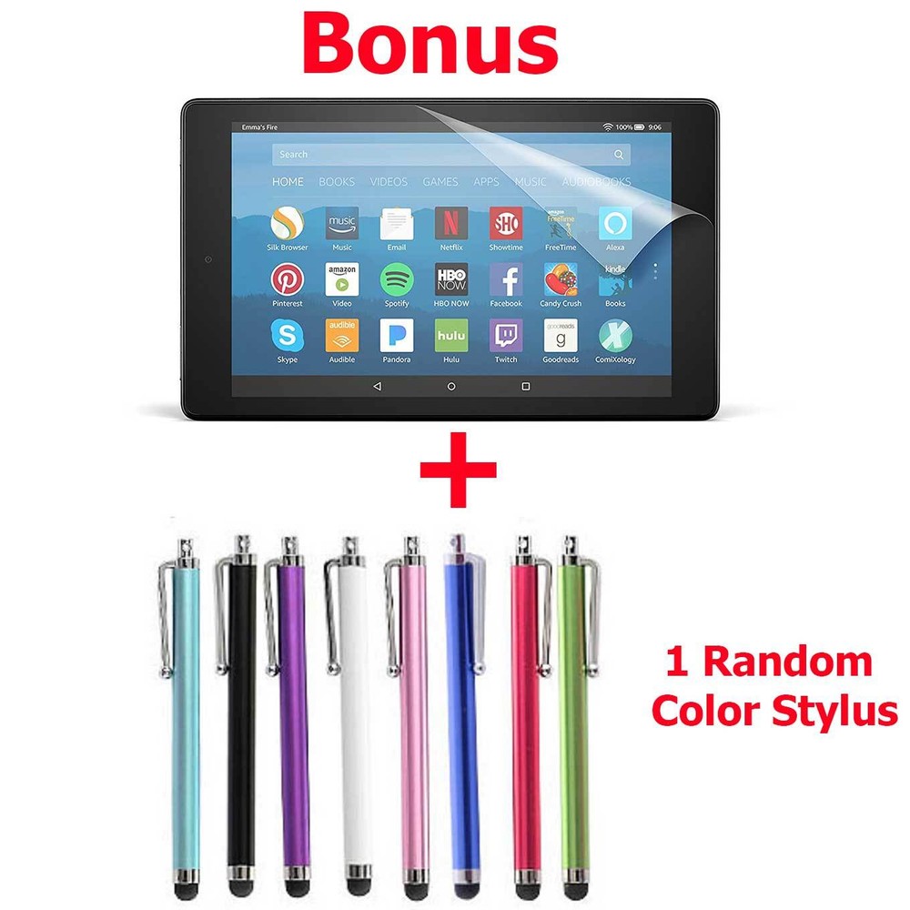 For Amazon Fire HD 8 Case 2022Release 12th Gen Shockproof Rubber Stand Hard Case