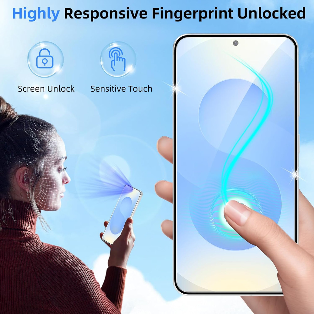 2+2 Pack for Samsung Galaxy S25 FE Screen Protector & Camera Lens Protector, Fin