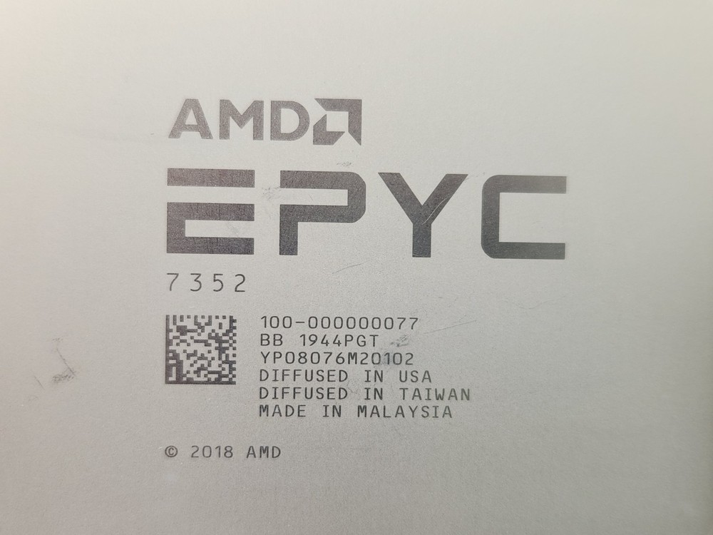 AMD EPYC 7352 2.30GHz 24-Core 128MB 155W Socket SP3 CPU Processor 100-000000077