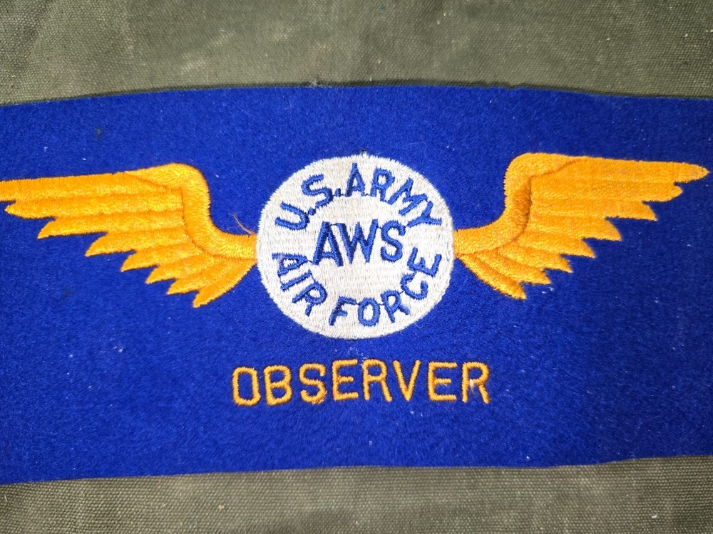 WWII USAAF AWS Observer Armband #1
