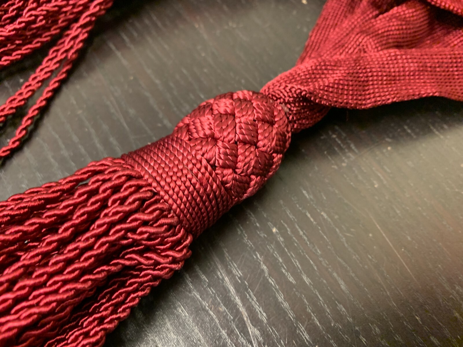 Civil War WINE / MAROON Colored Staff Officer SILK Sash - 90" long - NEW