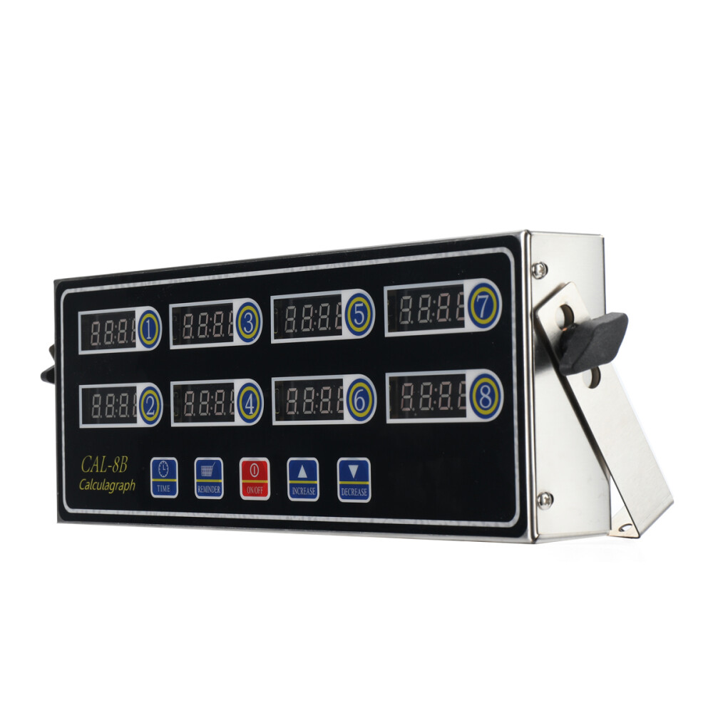 8Channel Commercial Digital Timer Calculator Chart Kitchen Loud Countdown AC110V