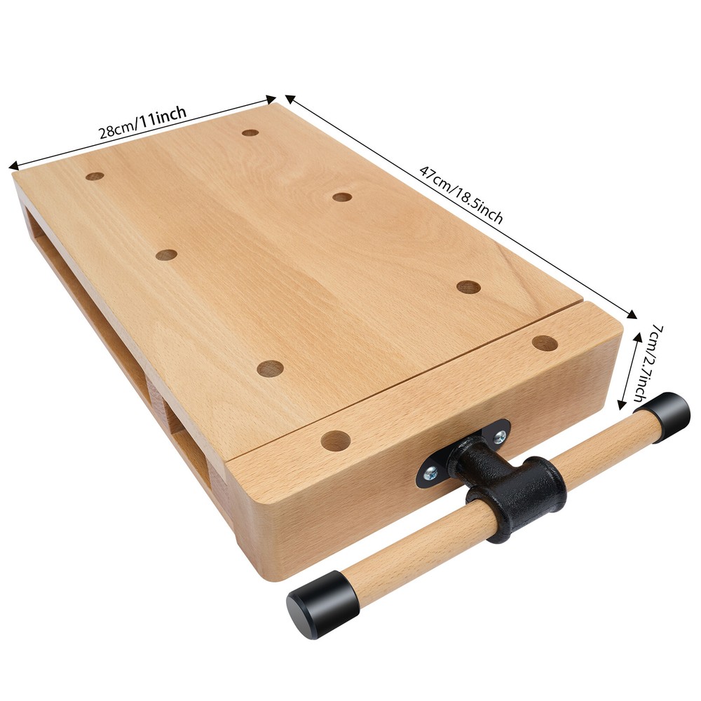 Portable Workbench Beech Wood Woodworking Vise Desktop Work Table Work Bench