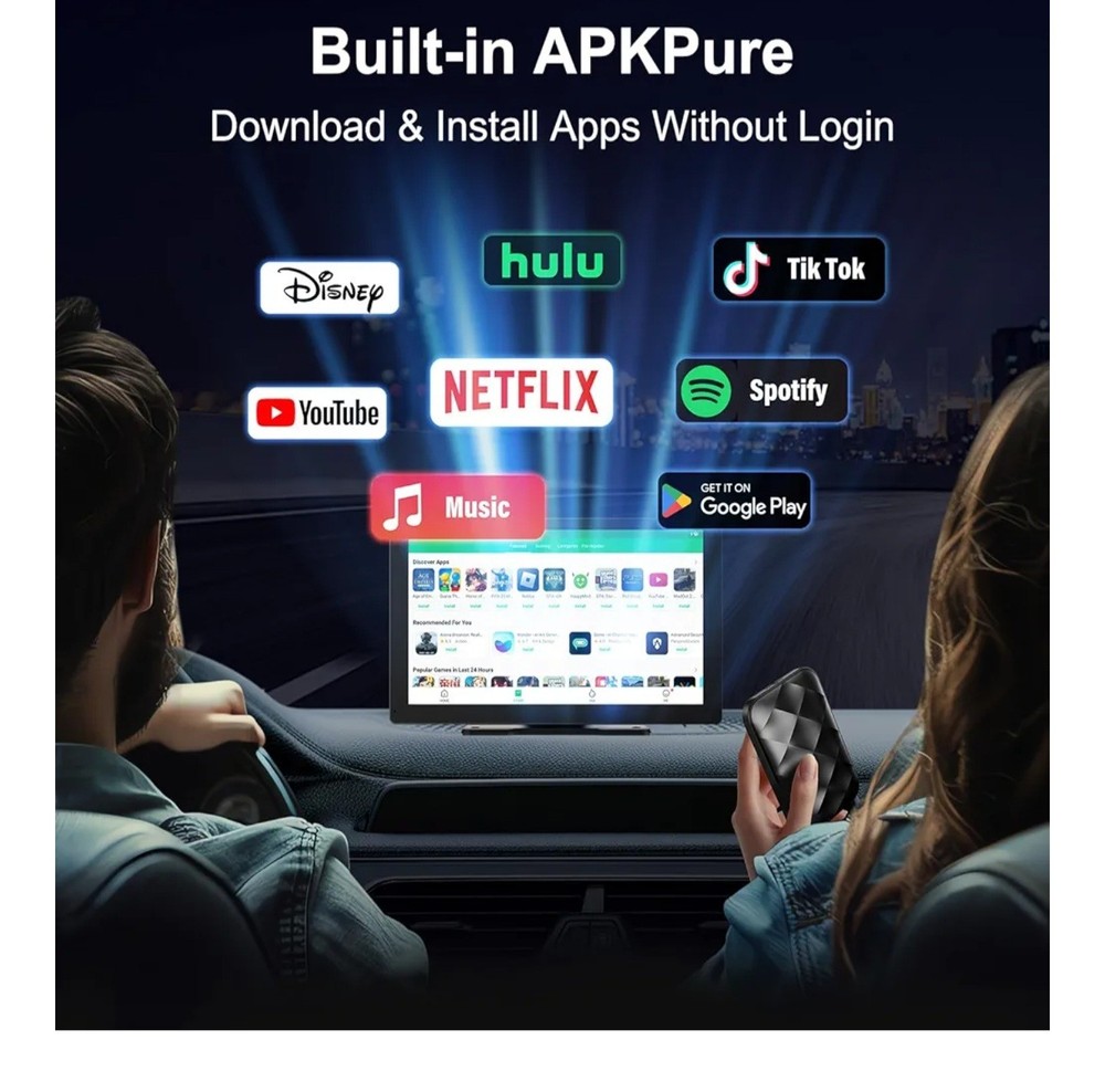 Magic Box 2.0 Wireless CarPlay Adapter for Apple CarPlay, Android Auto FREE SHIP