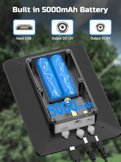 Trail Camera Solar Panel, High Solar Conversion Rate for Trail Camera -