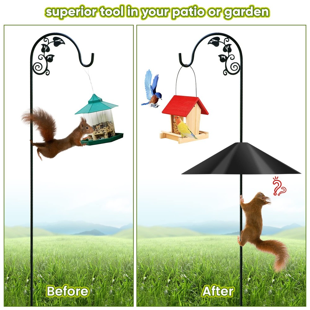 24-Inch Squirrel Baffle for Bird Feeder Pole - Squirrel Proof Solution