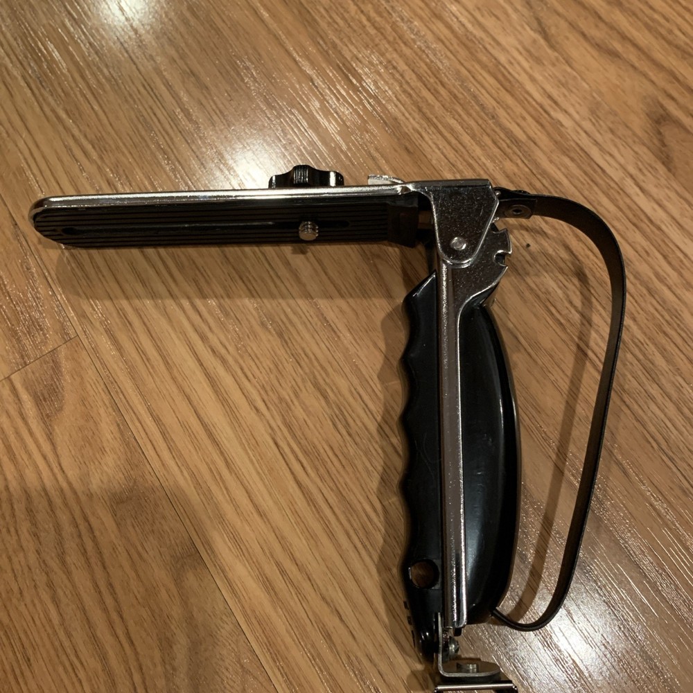 Universal Push Button Adjustable Flash Bracket and Camera Grip or Handle, exc