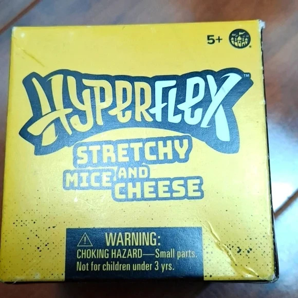 Hyperflex Stretchy Mice & Cheese Toy Yellow 2 Squishable Figures Stress Toy