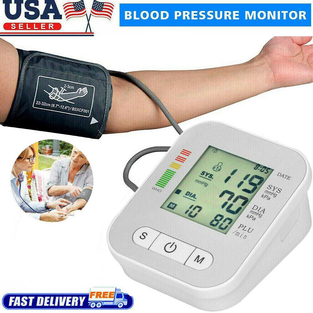 Blood Pressure Monitor Automatic Arm Digital BP Cuff Pulse Heart Rate Machine US