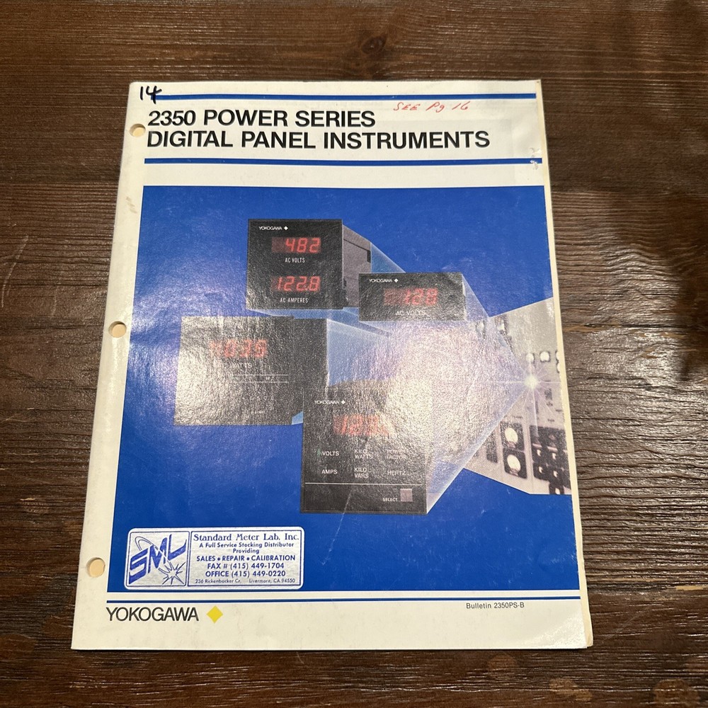 Yokogawa 2350 Power Series Digital Panel Instruments Catalog