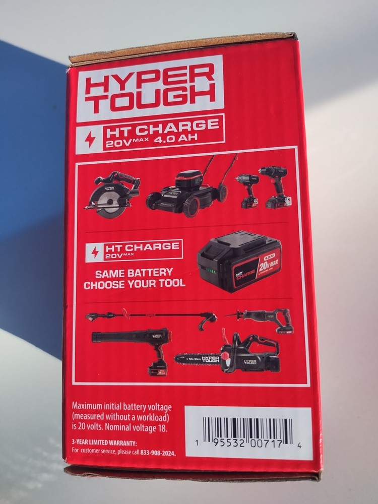 Authentic Fresh Date code Hyper Tough 20V Max 4.0Ah Lithium-Ion Battery Pack