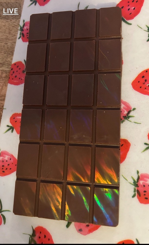 Holographic Milk Chocolate Bar. Small Batch Handmade.