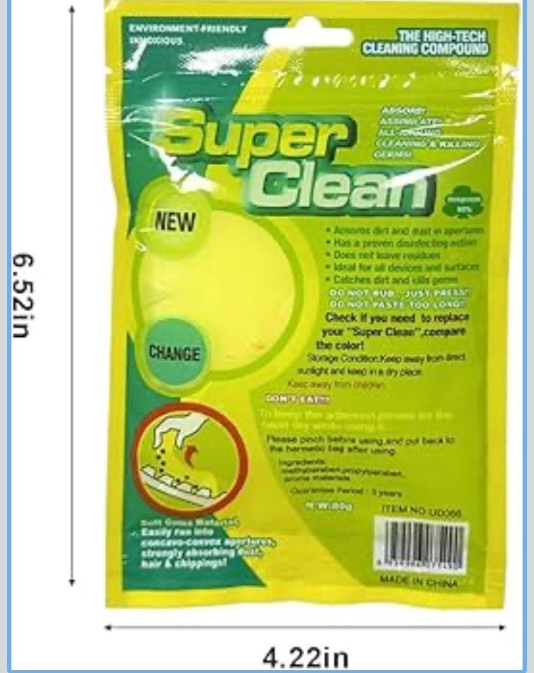 Super Clean High-Tech Cleaning Gel Compound 6-Pack for Keyboard Car Electronics