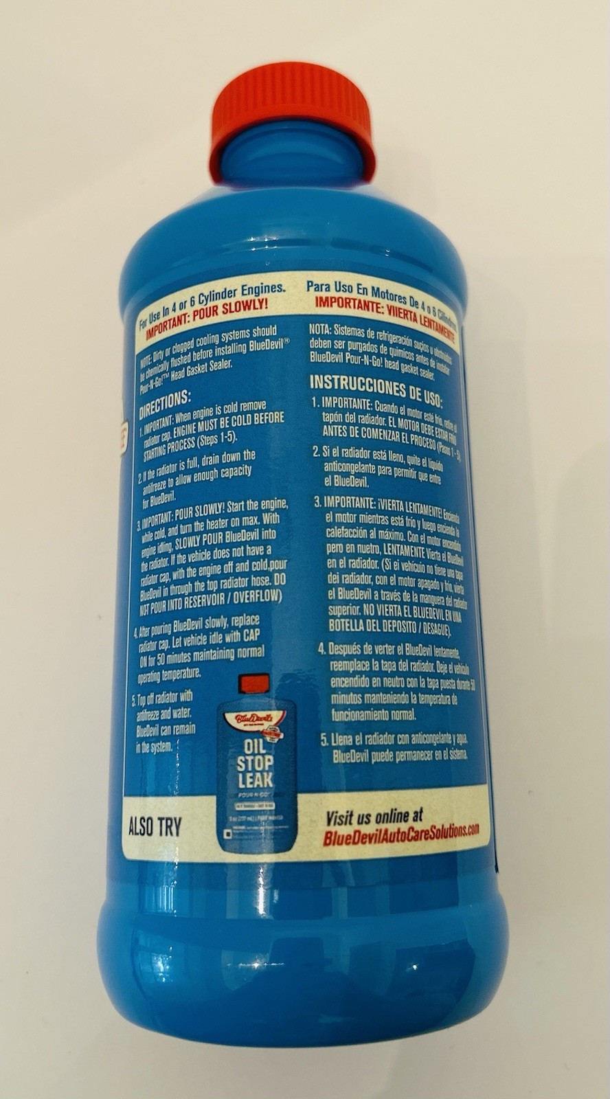Blue Devil Head Gasket Sealer ~ Pour-N-Go! ~ NEW ~ 16 Oz Bottle ~ BlueDevil ~