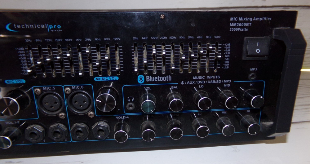 Technical Pro MM2000BT Bluetooth Mixer Amplifier 2000W USB