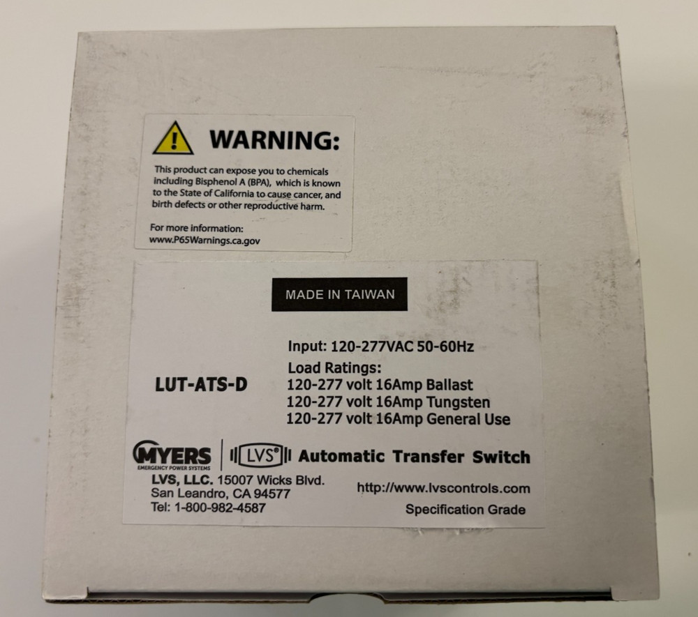 BRAND NEW LVS # LUT-ATS-D Automatic Transfer Switch