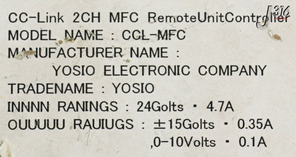 17500 YOSIO CC-LINK 2CH MFC REMOTE UNIT CONTROLLER CCL-MFC