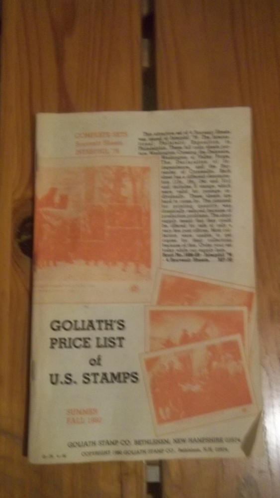 Goliath's Price List of U.S. Stamps Summer-Fall 1980 Catalog Guide