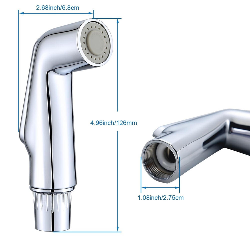 Timewill Kitchen Sink Side Sprayer Head Replacement Universal Fit Chrome