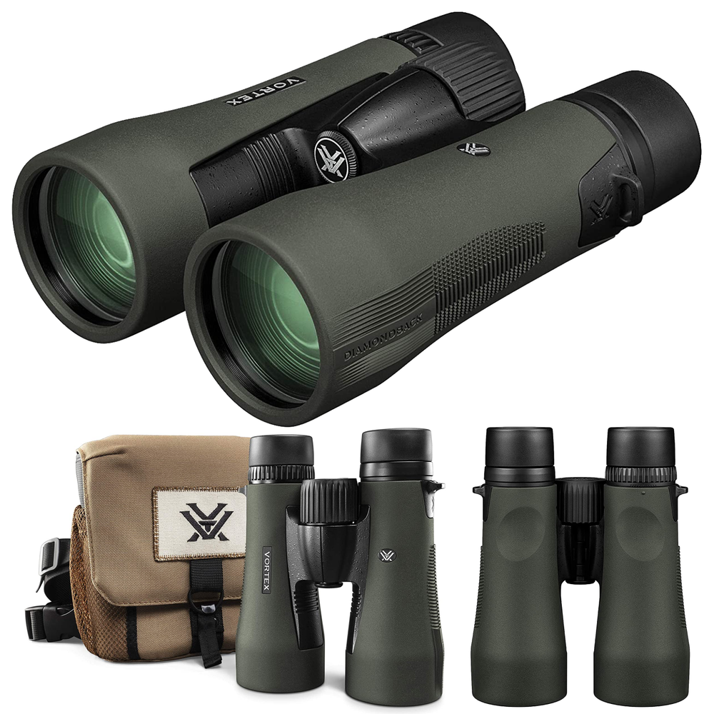 Vortex Optics Diamondback HD 10x50 Binocular with Free Camo Forest Hat Bundle