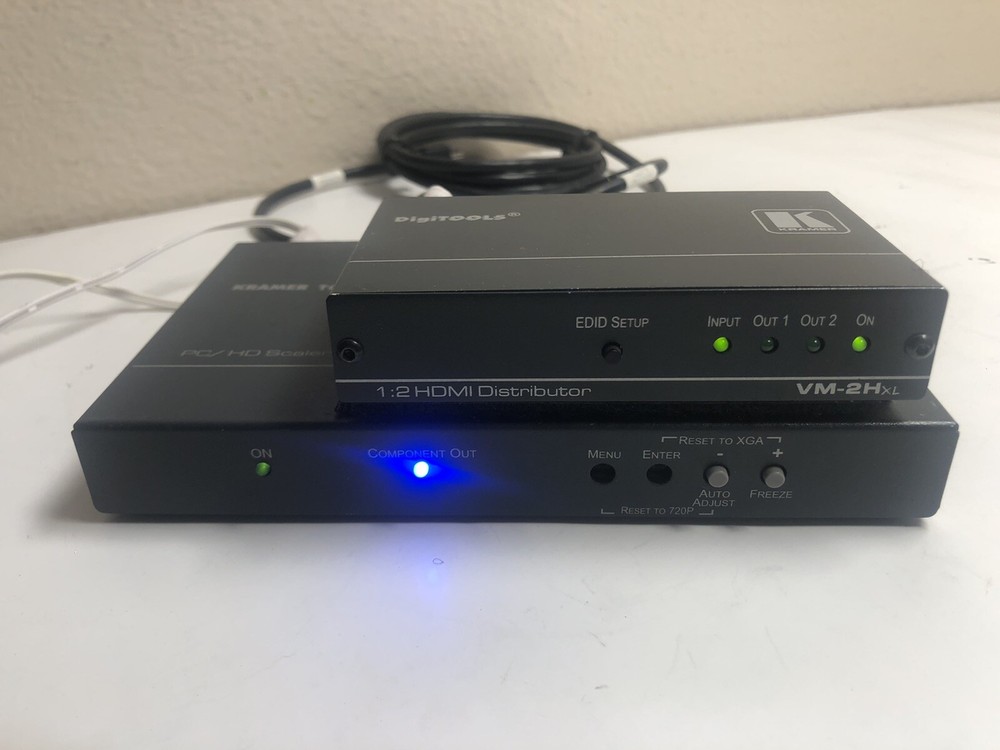 Kramer Electronics VM-2HXL 1:2 HDMI Distributor + VP-421 PC/HD Digital Scaler