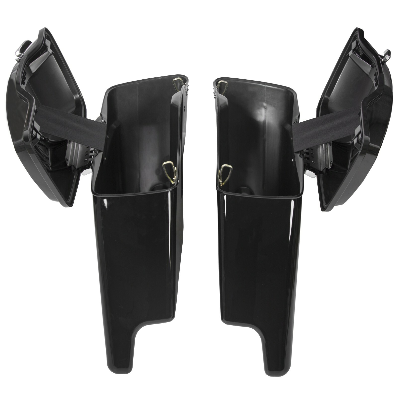 5" Stretched Extended Hard Saddle Bags For 93-13 Harley Street Glide Road King