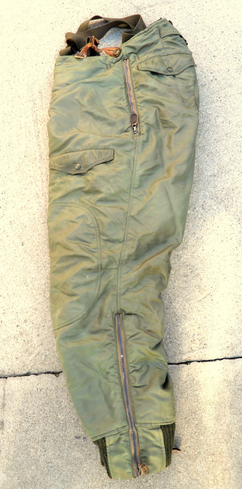 Vtg 50s US Air Force Type F-1 Aircrew Trousers Flight Pants Sz 36 Crown Zipper
