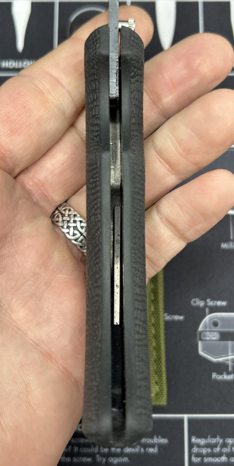 Scipio Tactical Folding Knife Black Rubber Handle Tanto Combo Edge Blade VGUC