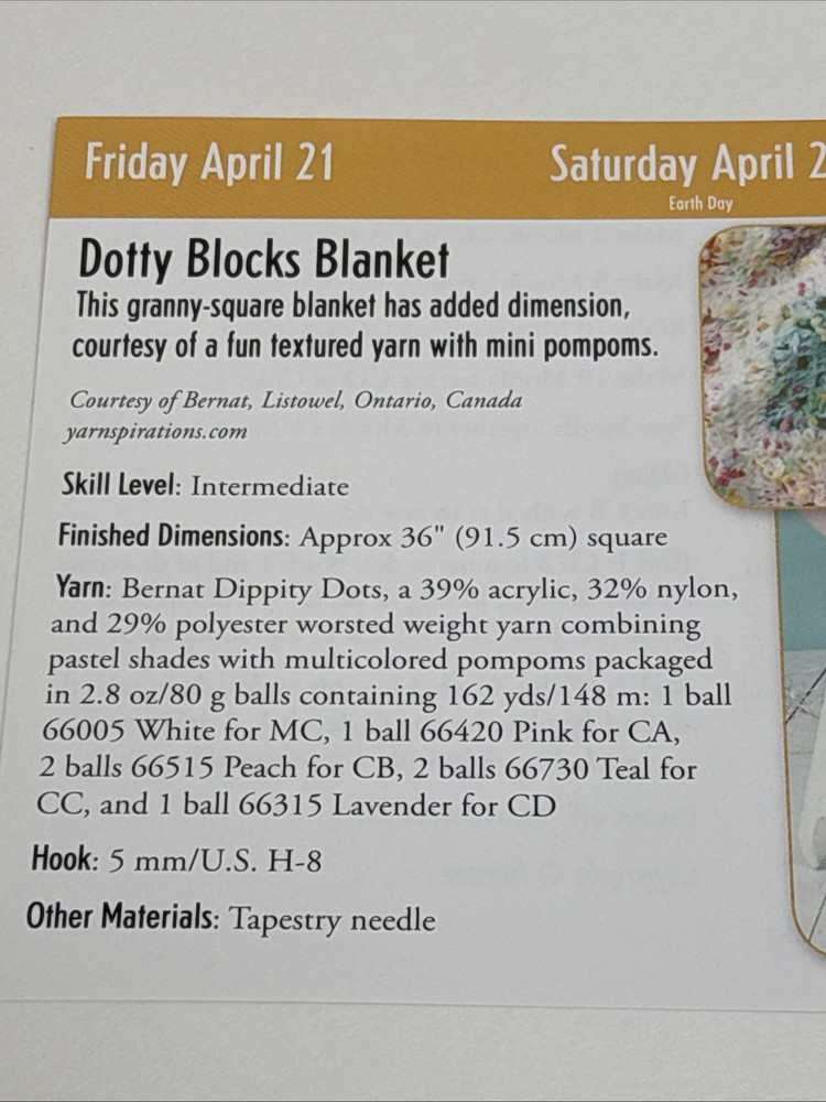 Dotty Blocks Blanket Crochet Pattern Card Page